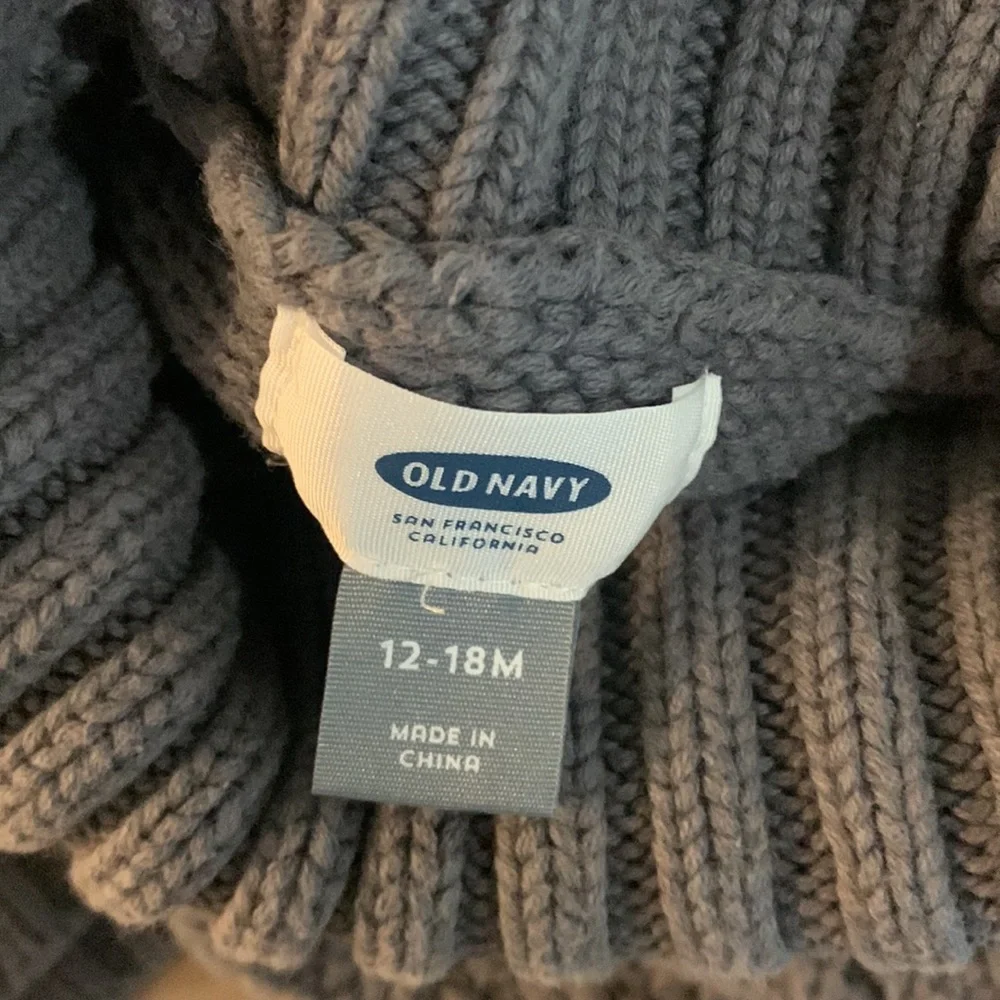 Old Navy Infant Gray Cowl Neck Poncho Sweater Size 12-18 Months